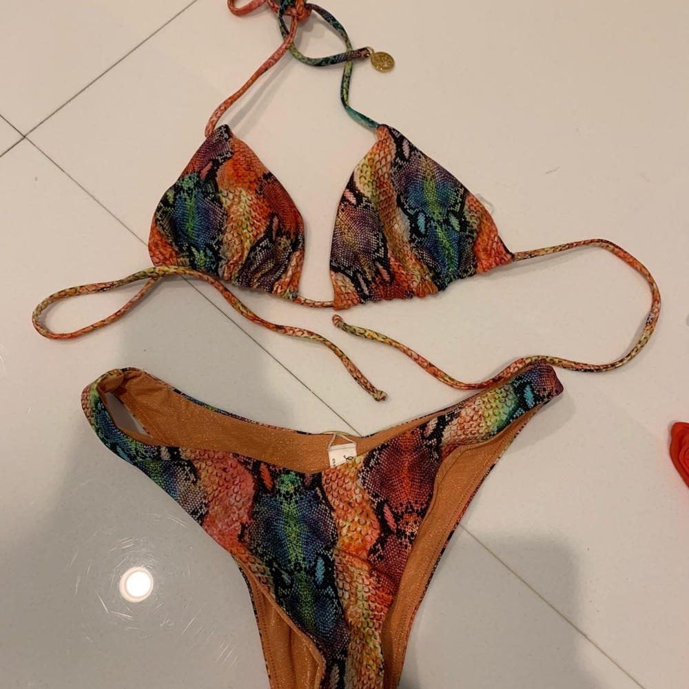 Luli Fama Snakeskin Bikini